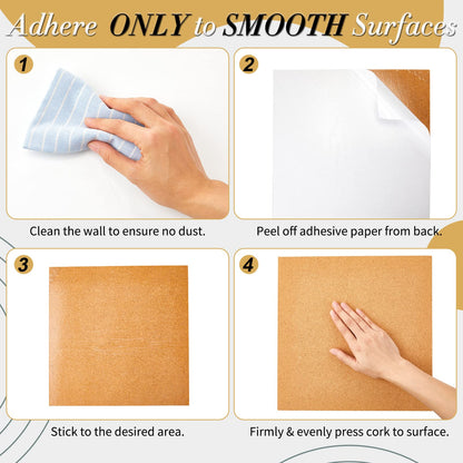 Reginary 19 Cork Board Tiles 12 x 12 in 0.5 in Thick Square Bulletin Boards Cork Tiles Bulk with Push Pins Mini Natural Self Adhesive Backing Corkboards for Wall Home Office Floor DIY(14 Pcs)