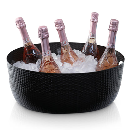 Gusto Nostro Large Beverage Tub for Parties - Metal Tub for Wine Bottles,Champagne,Beers - High Capacity Ice Bucket for Drinks - Extra Large Ice Buckets for Parties (22 qt) Outdoor Party Drink Bucket