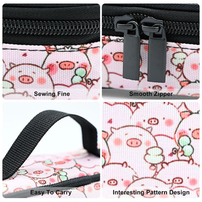 Betyiwling Pig Pencil Case for Girls Boys Teen Large Capacity Portable Pencil Bag Pouch Box with Zipper School Supplies Stationery Storage Organizer for Back to School