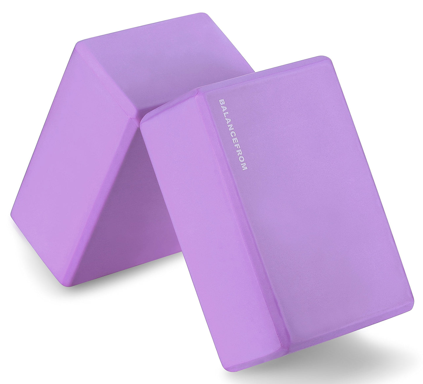 Fitvids Set of 2 High Density Yoga Blocks, 9"x6"x4" Each, Pair, Multiple Colors