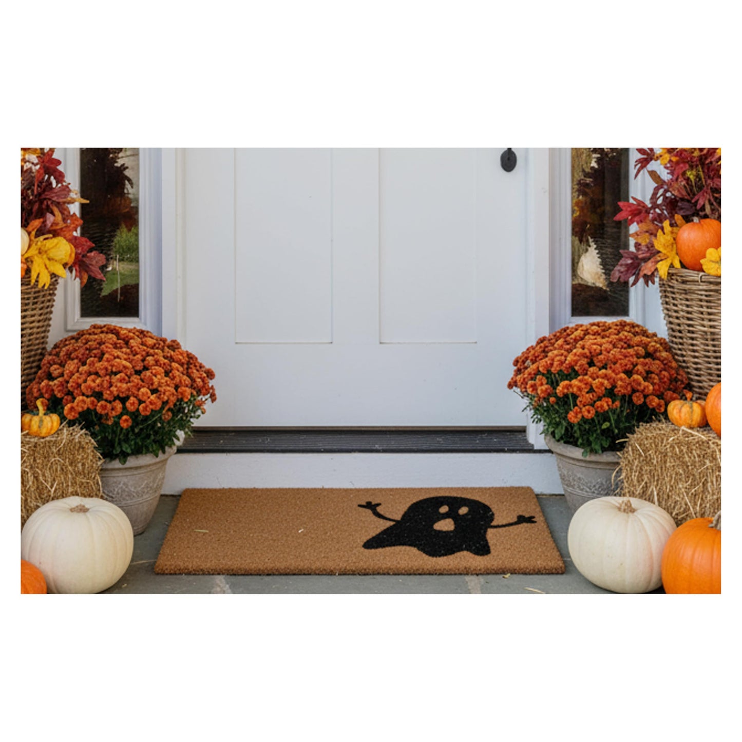 Calloway Mills 102012448 Natural/Black Ghost Doormat, 24" x 48"