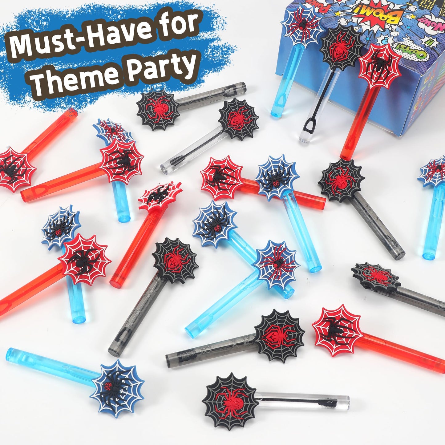 24PCS Bubble Wand for Party Favors Decorations Supplies Classroom Prizes Valentines Easter Halloween Christmas Bags Basket Stuffers Gifts