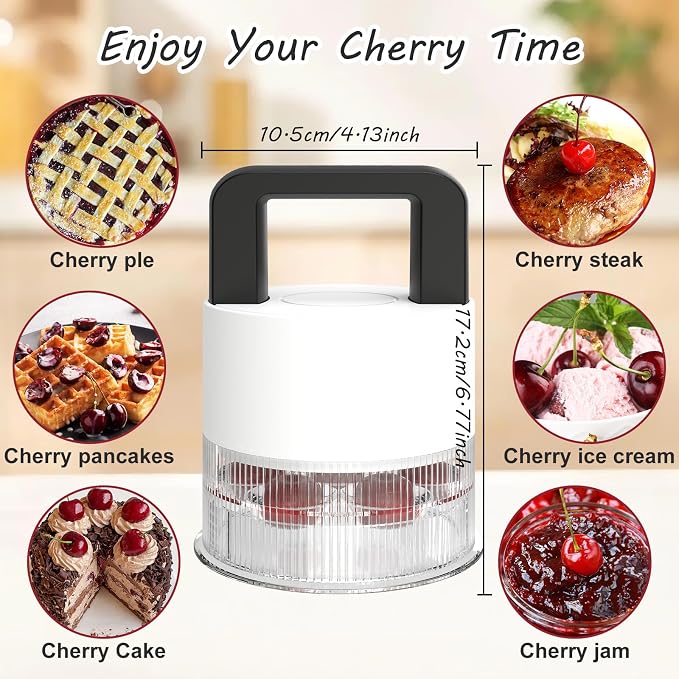 Cherry Pitter Multiple, Cherrys Pitter Corer Tool, Quick Portable Cherry Pitting Tool, Easy to Use for Making Cherry Jam - Pit 7 Cherries at Once, Saving Time & Effort-Dishwasher Safe