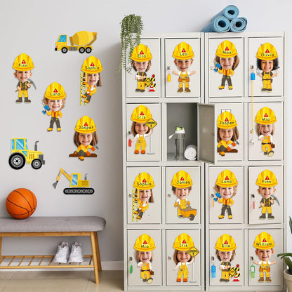 60pcs Construct Theme Cutouts Construction Helmet Bulletin Board Decorations Construct Paper Cut-Outs Classroom Decor for Boy Girl Classroom DIY Craft Photo Kindergarten Preschool Wall Door Supplies