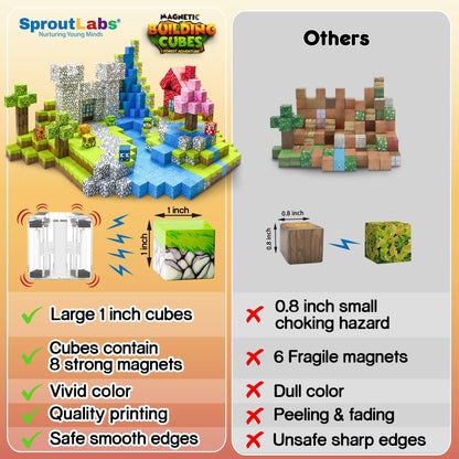 Magnetic Blocks, Magnetic Building Blocks for Kids, Building Blocks for Girls and Boys, Building Toys, Toddler Toys, Building Game Sensory Kids Ages 4 5 6 7 8 9, 100 Pcs