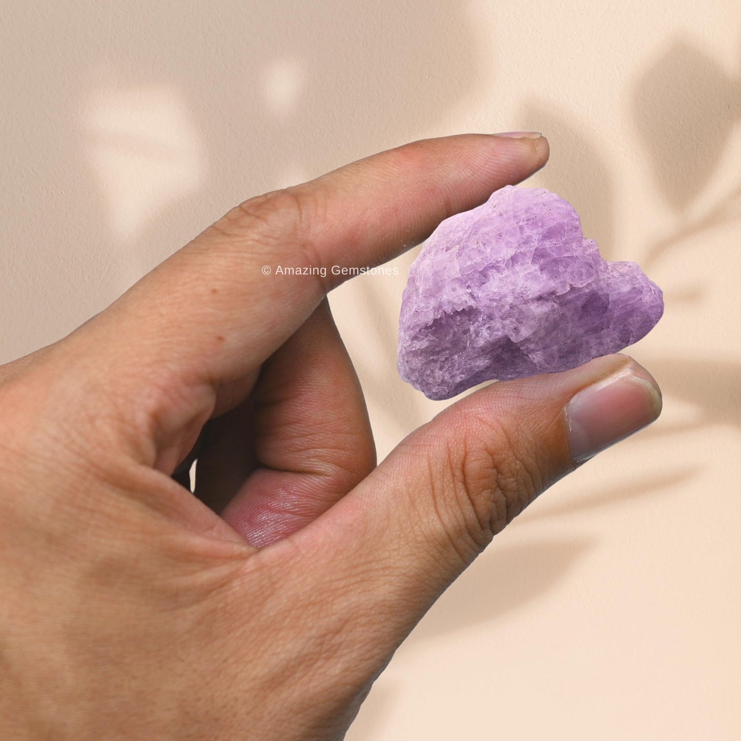 Amazing Gemstone 2 Pieces Kunzite Raw Crystals and Healing Stones, Natural Rocks for Tumbling and DIY Raw Stones and Crystals