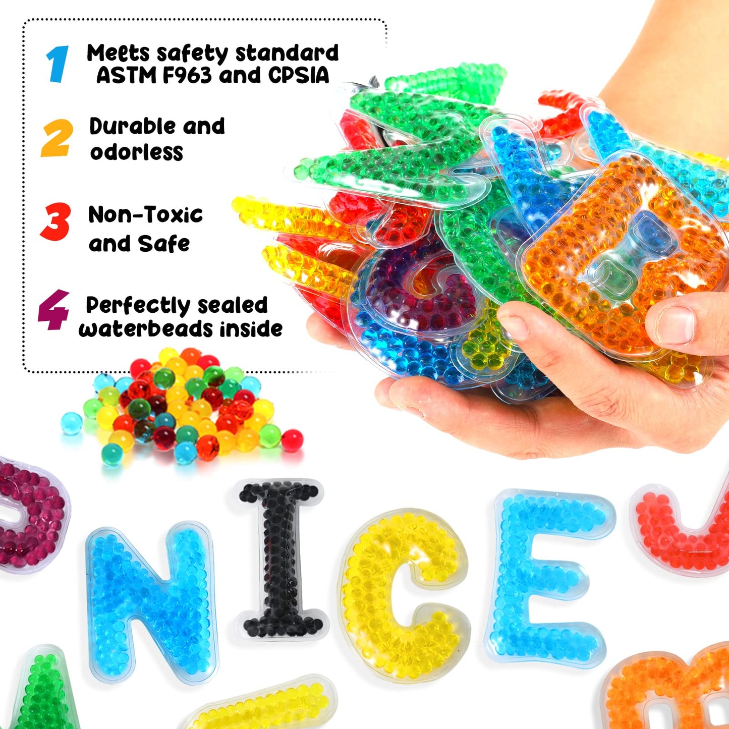 LESONG Autism Sensory Fidget Toys: Alphabet Letters ABC Learning Educational Montessori Toys,Quiet Fidgets Sensory Toys for Classroom Calm Down Corner Autistic Relief