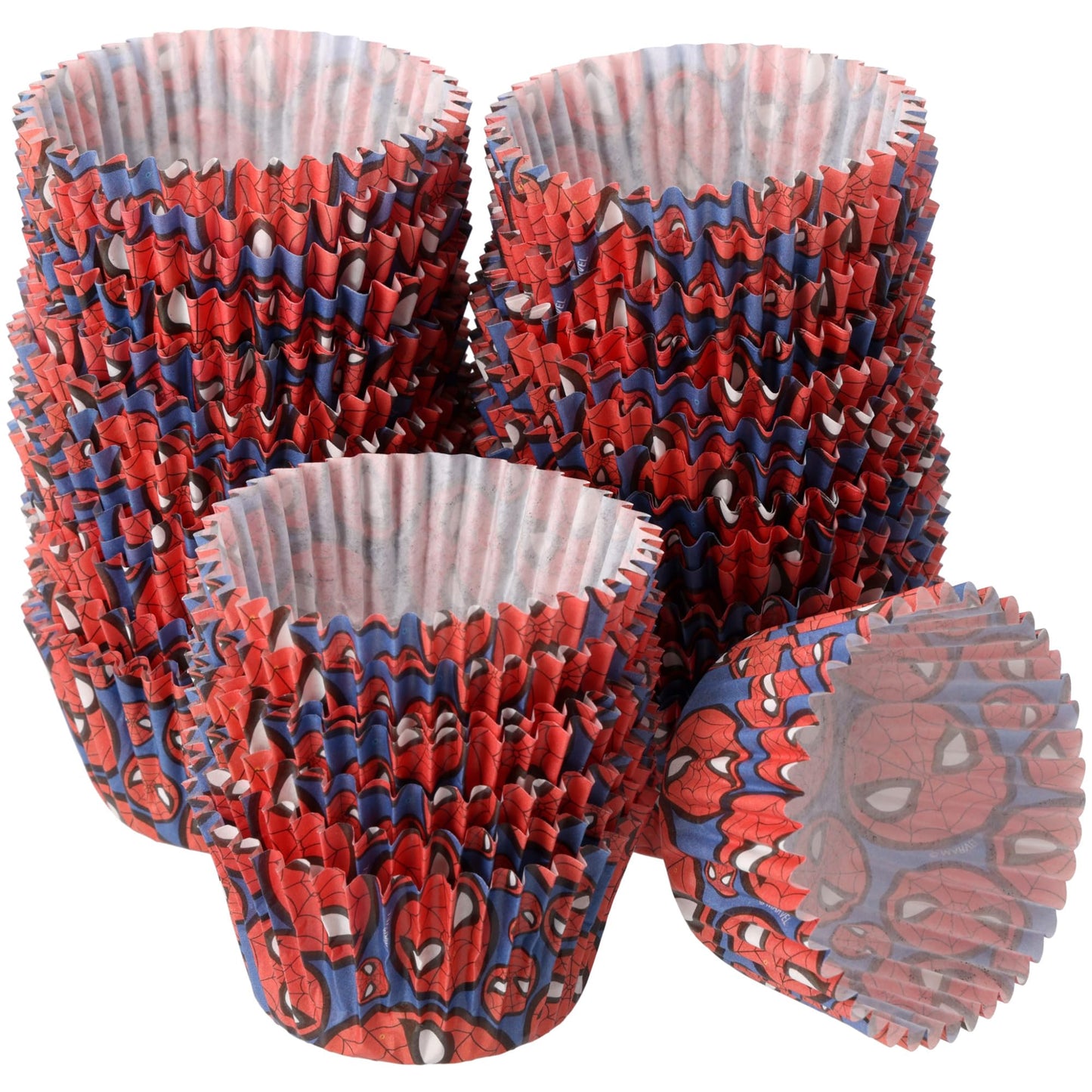 48 x Marvel Spider-Man Baking Cups By DecoPac | Standard Size Cupcake Liners | Greaseproof Paper Cases for Cupcakes, 1.8" x 1.25", Pack of 48