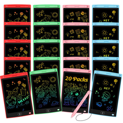20 Pack LCD Writing Tablet for Kids - Erasable and Reusable Toddler Doodle Board in 8.5 inch, Ideal Drawing Pad for Learning Toy for Ages 3-8, Gift for Girls Boys (20 Pack)