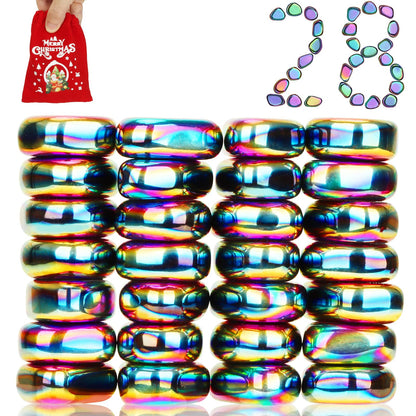 28 Pack Rainbow Fridge Magnetic Magnets, Small and Strong Magnets for Wall Stickers, Strong Refrigerator Magnets Heavy Duty for Whiteboard, Office, Classroom, Kitchen Accessories, Home and Cabinet