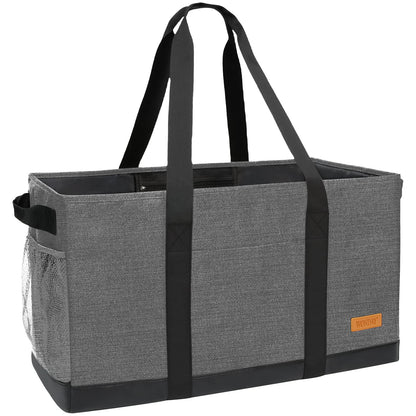 WONDAY Extra Large Utility Tote Bag - Standing Reusable Grocery Bag with Handle, Collapsible Storage for Shopping, Beach