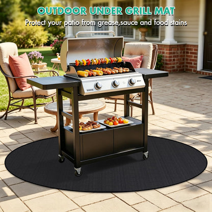 Funshot Round Fire Pit Mat 36 Inch, Fireproof Deck Protector, Heat Resistant Waterproof Pad for Patio, Lawn & Outdoor Fire Pit