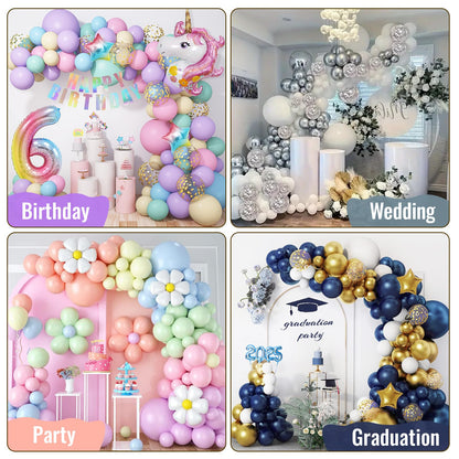 OurWarm 8.2FT & 6FT Gold Balloon Arch Kit, Free Bending Top Balloon Arch Stand With Base for Floor, Half Arch for Wedding Birthday Party Baby Shower Halloween Decorations