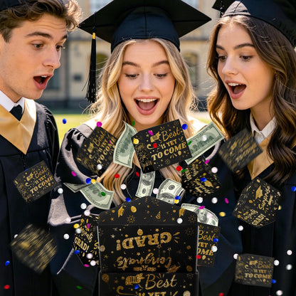 2026 Graduation Surprise Gift Box Explosion, Pop Out Explosion Gift Box with Bounce Money Holder and Confetti, Halloween Thanksgiving Christmas Graduation Gifts for Women, High School College Graduation Party Favors