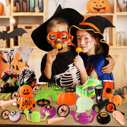 Max Fun 180pcs Halloween Party Toys Assortment for Kids Halloween Party Favors Prizes Box Toy Assortment Classroom (Large 180pcs party favors)