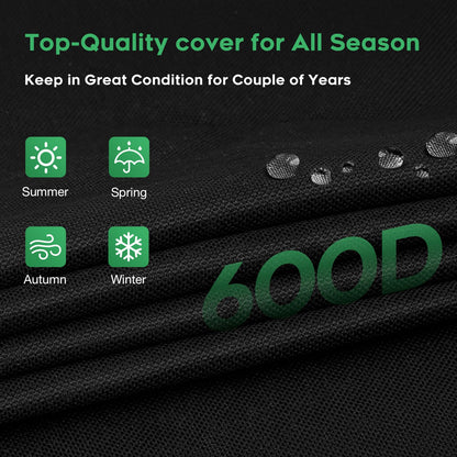 EZ-DONGTENG Heavy-Duty 600D BBQ Grill Cover Compatible with Weber Searwood 600 Pellet Grill, 3400145 Weber Searwood 600 Cover, Black