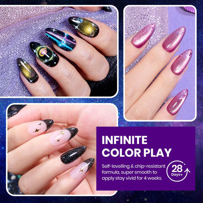 beetles Gel Polish 44pcs Fall Gel Nail Polish Set 36 Colors Brown Burgundy Red Blue Purple Orange Green Black Nude White with Base Top Coat UV LED Needed Salon DIY at Home Gift for Women Colorful Muse