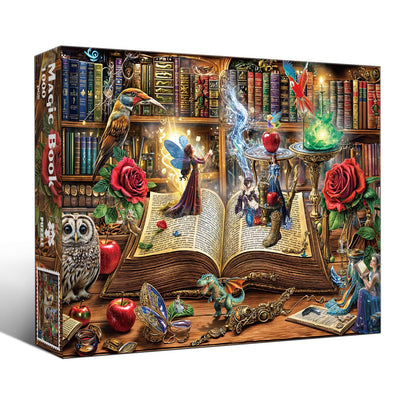 TangMosaic Magic Book Jigsaw Puzzles, 1000 Piece Puzzle for Adults, Family Puzzles Game, Fun Relaxing Challenging, Interlock Perfectly No Dust, Home Wall Decor, Gifts for Birthday Father's Day