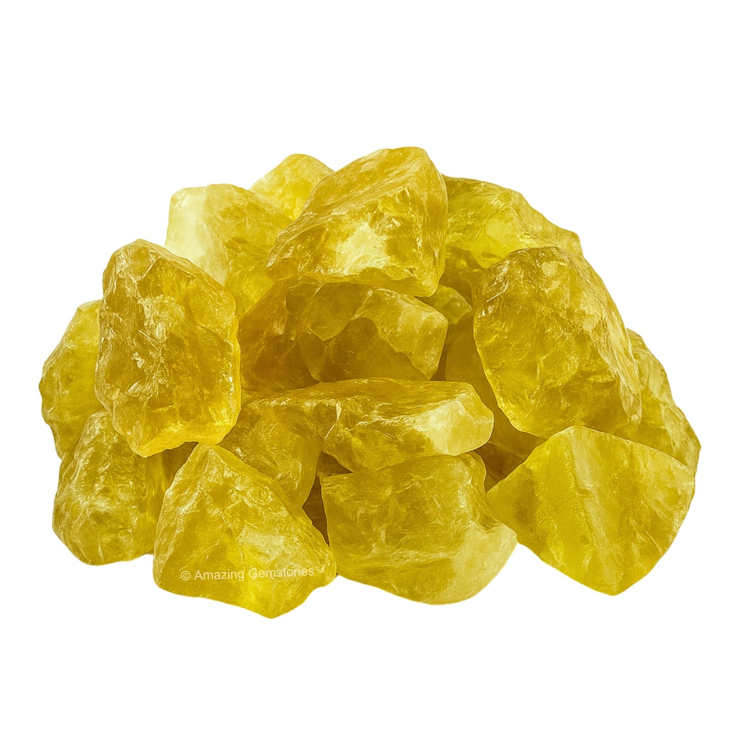 Amazing Gemstone 2 Pieces Lemon Quartz Raw Crystals and Healing Stones, Natural Rocks for Tumbling and DIY Raw Stones and Crystals