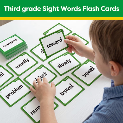 Torlam Sight Words Flash Cards for Kids 3rd Grade,Learn to Read Digraphs CVC Blends Long Vowel Sounds Spelling Reading Phonics Games for 8-9 Years, Site Words Classroom Homeschool