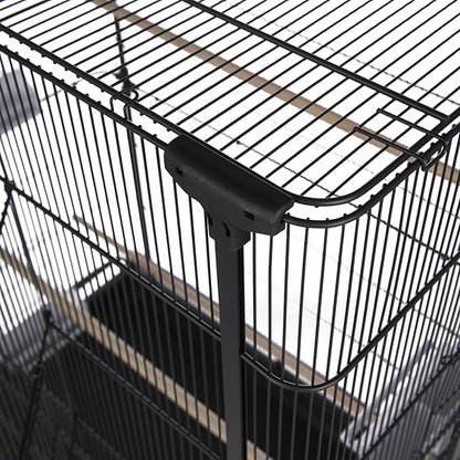 Prevue Pet Products Playtop Flight Bird Cage with Stand - F085, Black