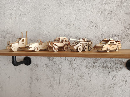 3D Wooden Puzzle - 6 Piece Set Wooden Car Brain Teaser Puzzle - DIY Assembly Car Building Model Kits - Wood STEM Toys Gifts for for Adults & Teens Birthday Gifts Christmas