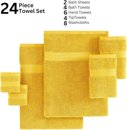 LANE LINEN 100% Cotton Bath Towels Set