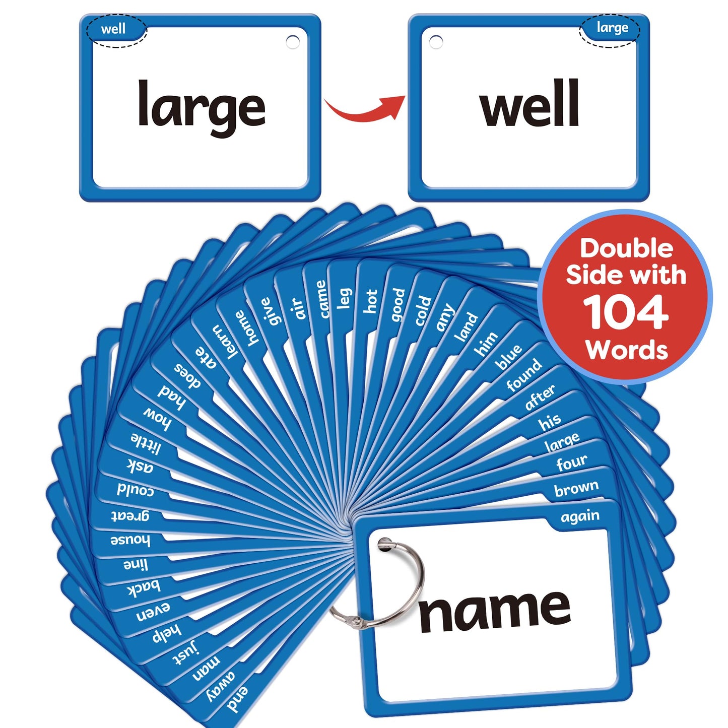 Torlam Sight Words Flash Cards for Kids Kindergarten,Learn to Read Digraphs CVC Blends Long Vowel Sounds Spelling Reading Phonics Games for 4-6 Years, Site Words Classroom Homeschool