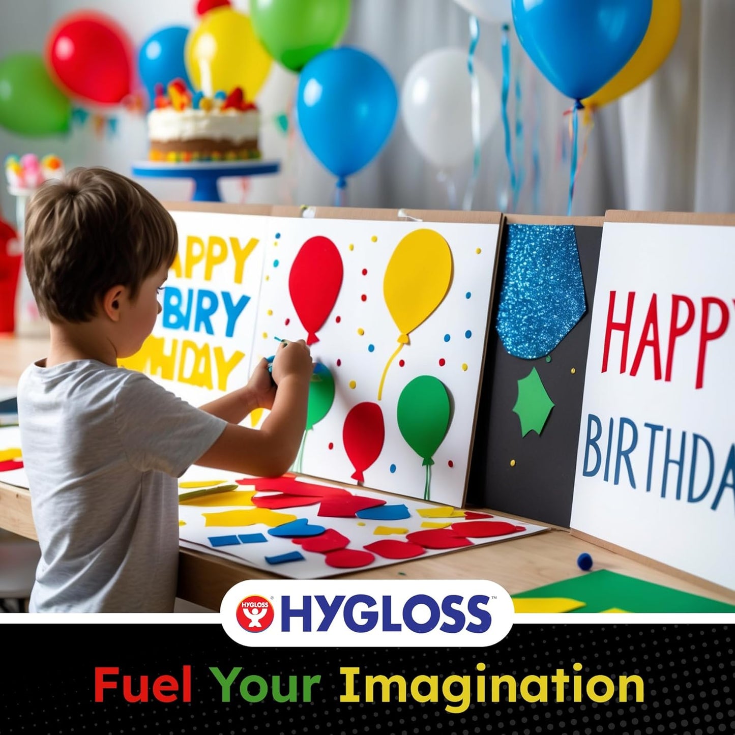 Hygloss Large Colored Poster Board 22x28 - 50 Assorted Standard Color Poster Boards Bulk Pack - Red, Yellow, Green, Blue, Black - 10 Pt. Thickness Poster Board Paper - Posterboard Multipack 22" x 28"