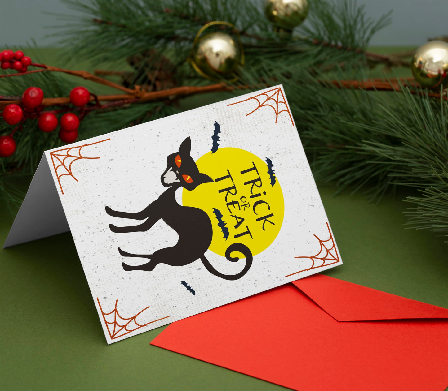 Halloween Cards with Envelopes, 18-Pack 5x7 Greeting Cards with Stickers