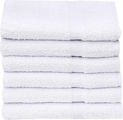 GOLD TEXTILES Bulk Pack 60 Pcs White Economy 15x25 Inches Basic Hand Towel
