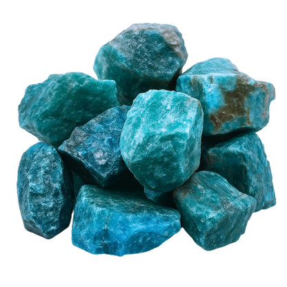 Amazing Gemstone Apatite Raw Crystals and Healing Stones, Natural Rocks for Tumbling - DIY Raw Stones and Crystals, 2 Pieces