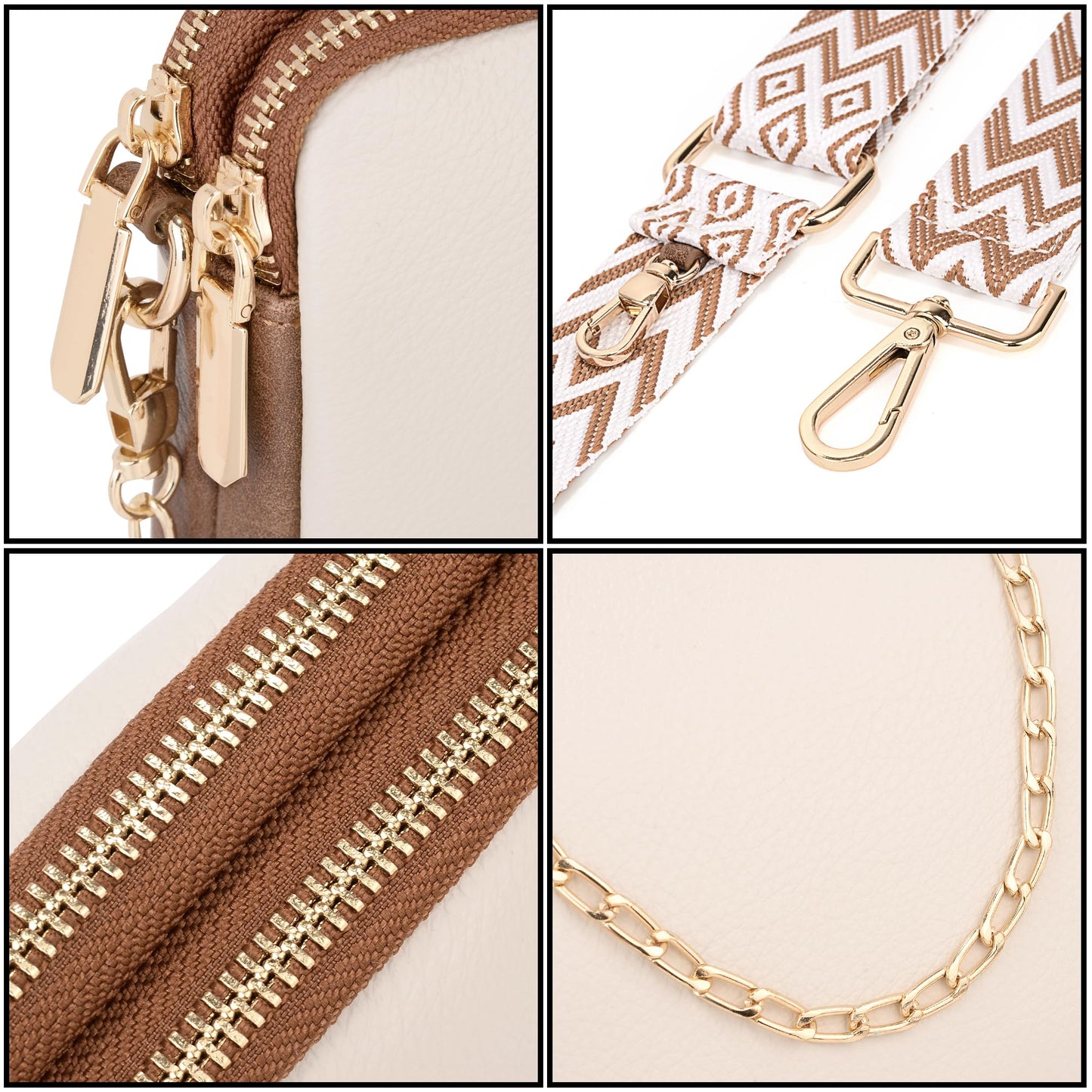 UTO Small Crossbody Bags for Women 3 in 1 Trendy Belt Purse Fashion Designer Mini Cute Sling Fanny Chest Pack