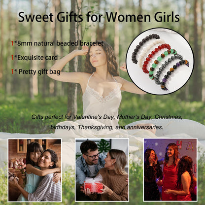 Gnamy Money Bracelets Wealth for Women, Green Aventurine Tigers Eye Gemstone Beads Crystal Bracelet Jewelry for Good Luck Money Attraction Jewelry Gifts for Mom Coworker Boss Best Friends Her Girlfriend Grandma