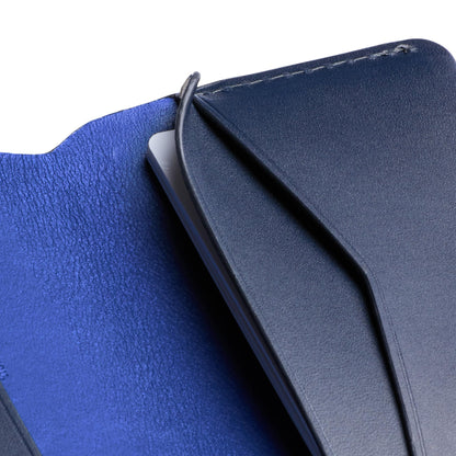 Bellroy Under Cover (slimline leather card wallet/holder with card storage, quick access slot, plus space for folded bills) - Navy