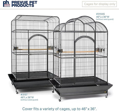 Prevue Pet Products Extra Large Bird Cage Cover - Good Night Cage Cover, Bird Accessories, Blocks Light, Breathable Nylon Fabric, Fits a Variety of Cage Sizes - Black, Size Extra Large
