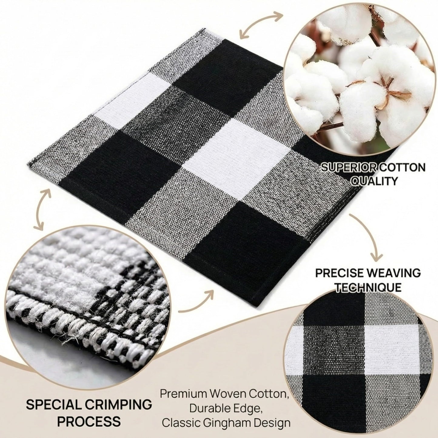 SKYPEA 2 Pcs Halloween Coir Doormat for Home 27.5 x 43 Inches with Black & White Buffalo Plaid Rug, Layered Non Slip Welcome Mats for Halloween Party, Patio & Indoor Outdoor Decor