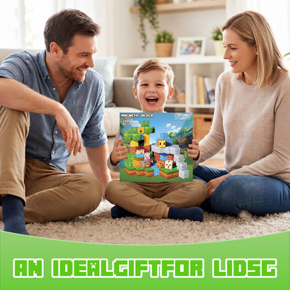 Lukoca Magnetic Building Blocks STEM Toy for Kids 3+ Toddler Educational Construction Gift for Boys & Girls (Green Forest -100pcs)