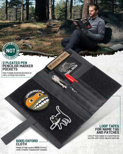 LIVANS Book Cover for 5.5 x 8 in Military Log Book, with Hardcover Notebook