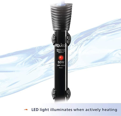 Aqueon Submersible Aquarium Heater, 50 Watts, Up to 20 Gallons