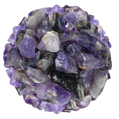 Amazing Gemstone Amethyst Raw Crystals and Healing Stones, Natural Rocks for Tumbling and DIY Raw Stones and Crystals (1 lb)