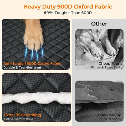 URPOWER 900D Heavy Duty Scratch Proof Dog Car Seat Cover for Pets 100% Waterproof Seat Cover Hammock Nonslip Durable Soft Back Seat Covers for Cars and SUVs
