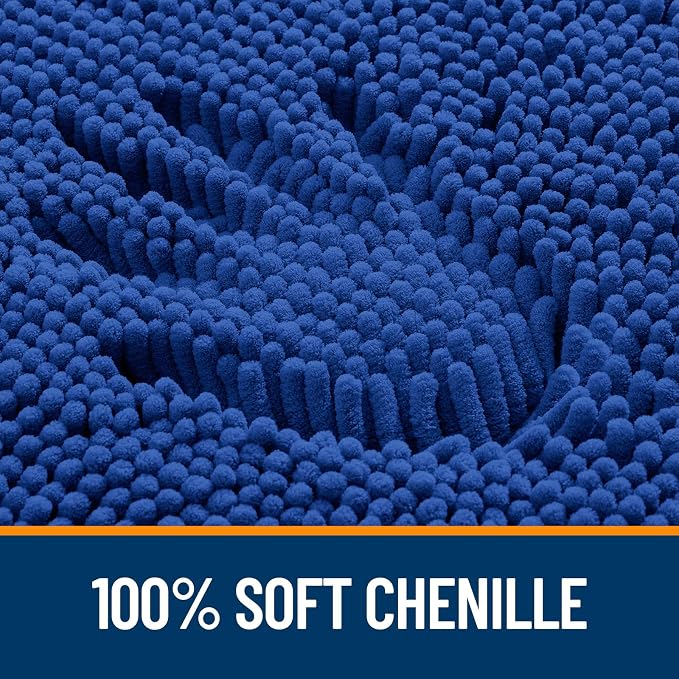 OLANLY Large Bathroom Rugs 44x32, Extra Soft Absorbent Chenille Bath Rugs, Rubber Backing Quick Dry, Machine Washable Bath Mats for Bathroom Floor, Tub and Shower, Home Decor Accessories, Royal Blue