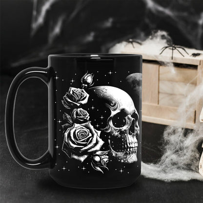Skull Mug 15oz Goth Gift for Women - Christmas Mugs Witch Gifts for Women Skull Gifts for Men Unique - Gothic Coffee Mug - Witch, Goth Decor Christmas Cup With Skulls Cup Gothic Gift for Men, Dad, Mom