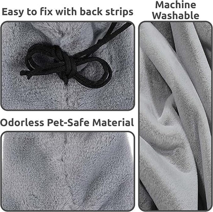 SIMENA Bird Blanket for Cage, Corner Fleece Bed for Birds, Cozy Bird Warmer, Parrot House for Cage, Cuddle Nest Hanging Toy for Lovebirds Parakeet (Grey, Medium)