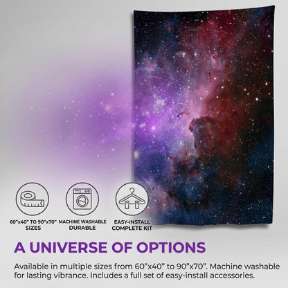 goodbath Small Tapstry, Outer Space Universe Galaxy Star Tapestries Wall Hangings for Living Room Bedroom Dorm, 60 x 40 Inch, Colorful