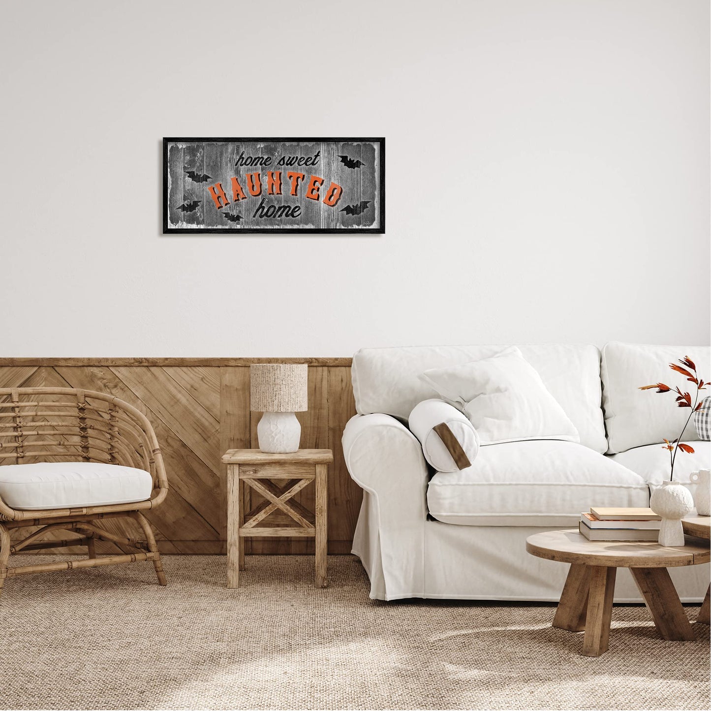 'Sweet Haunted Home Bats Sign'| Framed Giclee Art