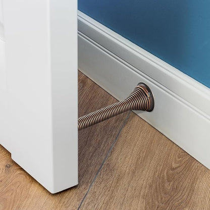 Ravinte Door Stoppers, 24 Pack Spring Door Stops with Rubber Bumper, Oil Rubbed Bronze Door Stoppers for Bottom of Door