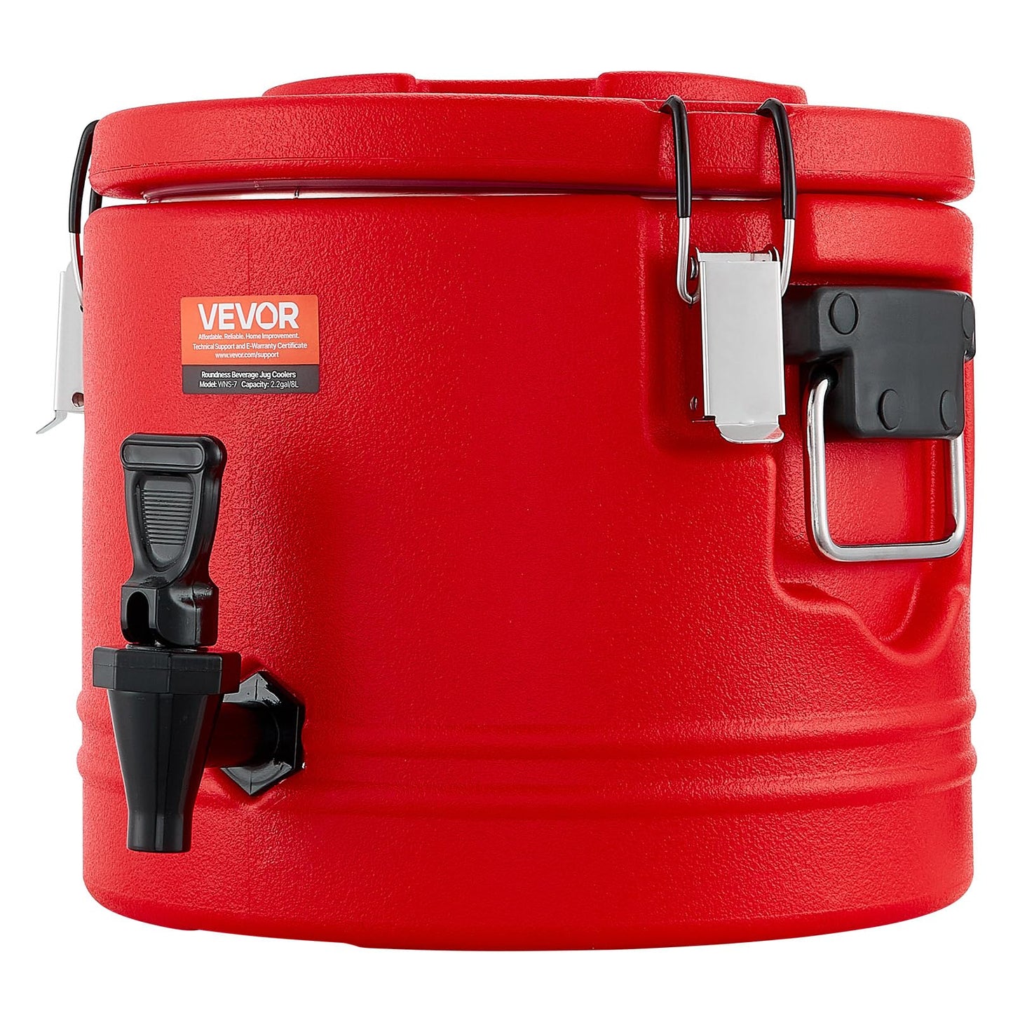VEVOR Insulated Beverage Dispenser, 2.2 Gal/8L Thermal Hot and Cold Drink Server Dispenser with Spigot, Food-Grade Cooler Jug with 304 Stainless Steel Interior, for Tea Coffee Restaurant Outdoor