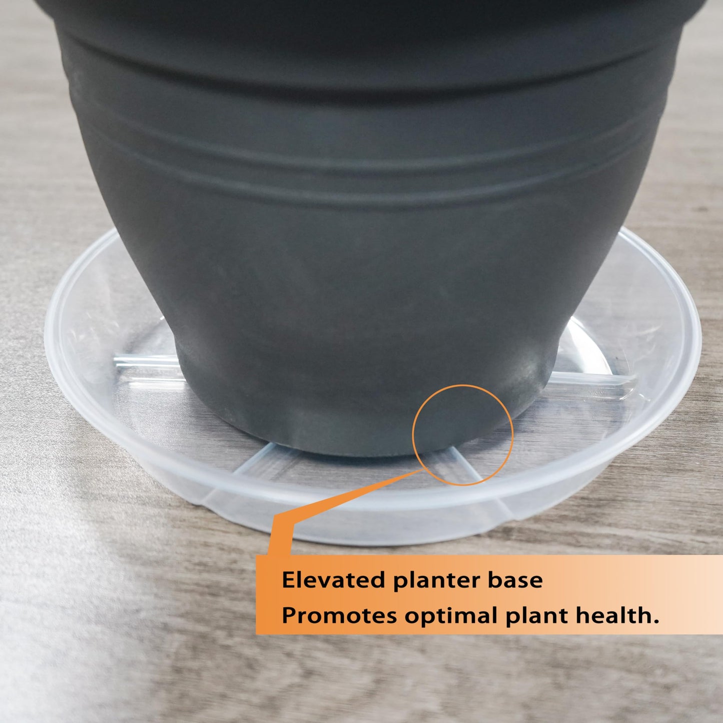 MSKIAUO 6 Pack Plant Saucers, 12 inch Clear Plant Trays, Durable Round Plastic Flower Plant Water Drip Tray for Pots Planter, Heavy Duty Plant Dish Pant Plate to Catch Water for Indoor & Outdoor